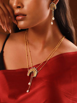 Voylla - Shahi Dwar Darbar-E-Khas Pearl Necklace Set