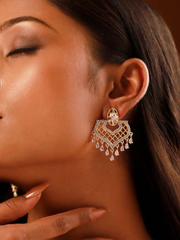 Voylla - Shahi Dwar Sundari Stone Studded Dangler Earrings
