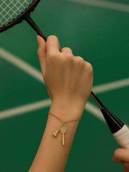 House of Pehr - Gold Plated Badminton Design Bracelet