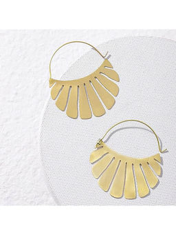 Deebaco - Gold-Toned Brass Hoop Earrings