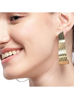 Deebaco - Gold-Plated Teardrop Shaped Drop Earrings
