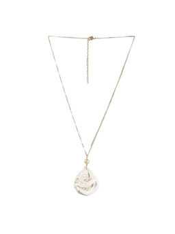 Deebaco - Rose Gold Plated White Stone Resin Necklace