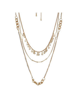 Deebaco - Elegant Rose Gold Plated Necklaces (Pack Of 3)