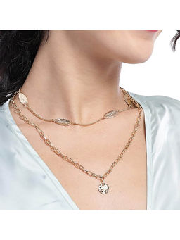 Deebaco - Gold Plated Multi-Layered Charm Necklace
