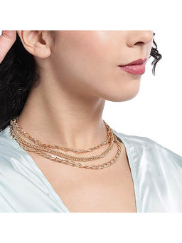 Deebaco - Gold-Toned Layered Stylish Necklace
