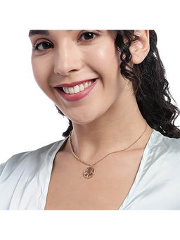 Deebaco - Gold-Toned Novelty Pendent Stone Necklace