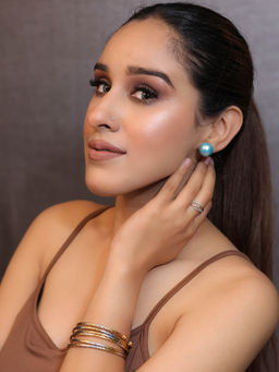 Kraft Smiths - Sky Blue Pearl Stud Earrings