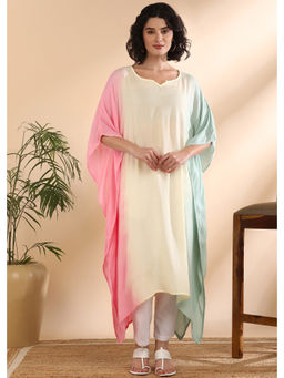 Maaesa - Women Tie-Dye Rayon Crepe Multi-Color Kaftan