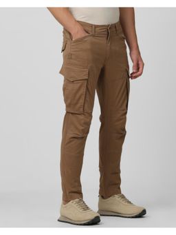 Mufti - Men Rich Tobacco Brown Solid Cargo Pant