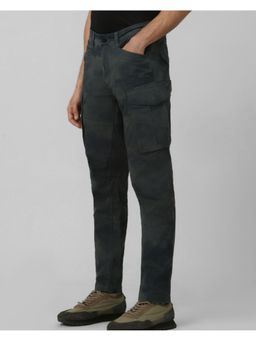 Mufti - Men Dark Green Camouflage Cargo Pant