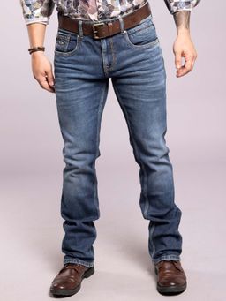ROOKIES - Blue 5 Pocket Slim Fit Low Rise Straight Jeans (RJ5905)