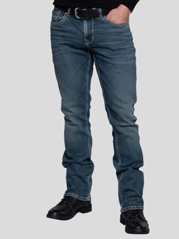 ROOKIES - Medium Blue 5 Pocket Mid Rise Slim Straight Jeans (RJ5962)