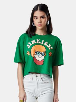 The Souled Store - Scooby Doo Jinkies Women Oversized Cropped T-Shirt