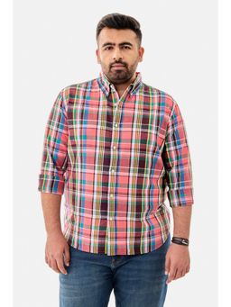 Snitch - Multi-Color Plaid Full Sleeves Regular Casual Plus Size Shirt For Men
