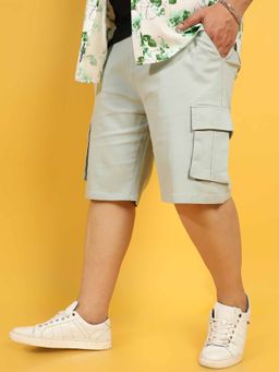 Instafab Plus - Men's Sage Green Cargo Shorts