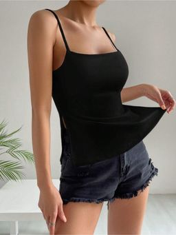 Outzidr - Womens Black Strappy Cami Top