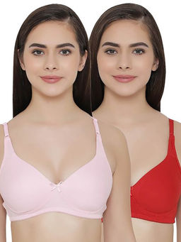Clovia - Pack of 2 Full Coverage Non Padded Wirefree Full Cup Bra's - Multi-Color