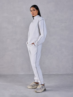 Kica - Fleece Set With Contrast Piping For Everyday