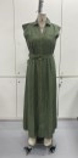 Twenty Dresses by Nykaa Fashion - Green Collared Button Down Midi Shirt Dress With Belt