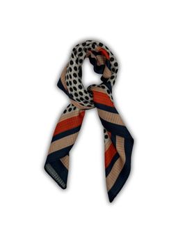 The Tie Hub - Teal Navy Blue Reversible Wool Check Stripe Mix Men Scarf