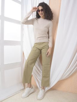 CRIMSOUNE CLUB - Beige Textured Sweater