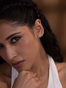 Shaya by CaratLane - Dil Stud Earrings in 925 Silver