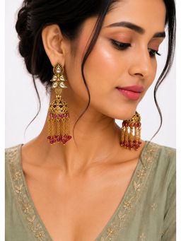 Designbox - Ruby Tassel Temple Jhumka