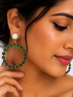 Designbox - Emerald Green Drop Earrings