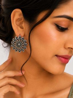 Designbox - German Silver Statement Earrings