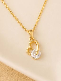 Mystic - Gold Finish Designer Crystal Pendant Chain