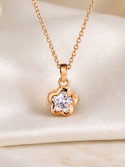 Mystic - Rose gold Finish Star Crystal Pendant Chain