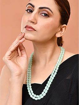 Silvermerc Designs - Double Layer Beaded Mala Necklace | Lightweight Daily Wear Jewellery