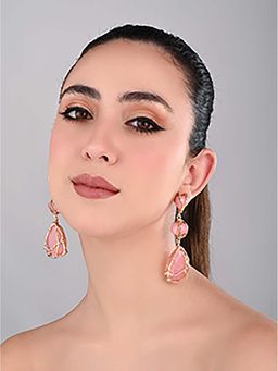 REENISAA - Blush Aura Wire-Wrapped Earrings