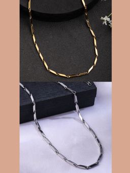 NVR - Men Stainless Steel Bohemian Necklace Set of 2