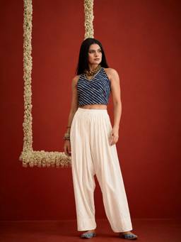 Stylum - Cream Solid Rayon Salwar