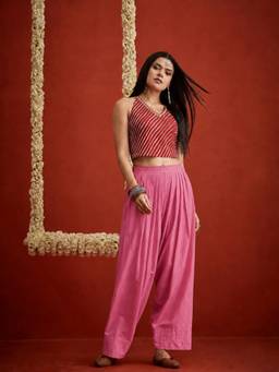 Stylum - Pink Solid Rayon Salwar