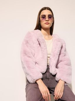 ONLY - Women's Solid Regular Fit Pink Jacket