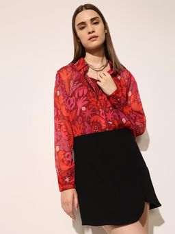 ONLY - Women's Regular Fit Multi-Color Shirt