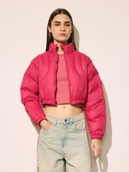 ONLY - Women's Solid Regular Fit Pink Jacket