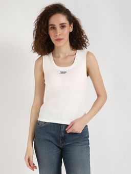 Tommy Hilfiger - Slim-Fit Cotton U-Neck Tank Top White