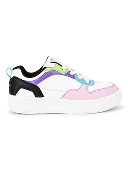 SKECHERS - Girls Sport Court 92 Pink Lace Up Casual Sneakers