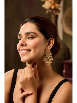 Paisley Pop - 22 k Gold plated Jhumki Earrings