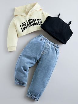 Hopscotch - Typographic Hooded Jeans Set