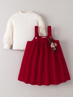 Hopscotch - Dog Applique Casual Dress and Blouse