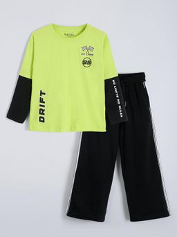 Hopscotch - Cotton Mock Layer T-Shirt and Joggers