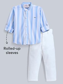 Hopscotch - Cotton Striped Shirt and Pants