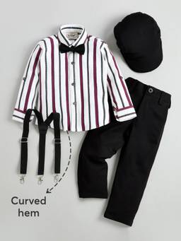 Hopscotch - Striped Suspender Formal Set