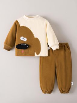 Hopscotch - Dog Face Applique Jogger Set