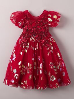 Hopscotch - Floral Embroidered Dress