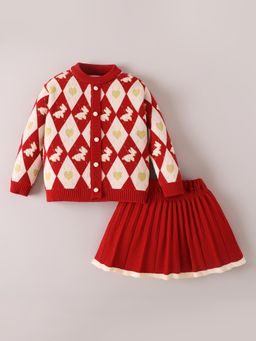 Hopscotch - Geometric Pleated Skirt Set